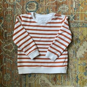June & January Rust Striped Sweatshirt